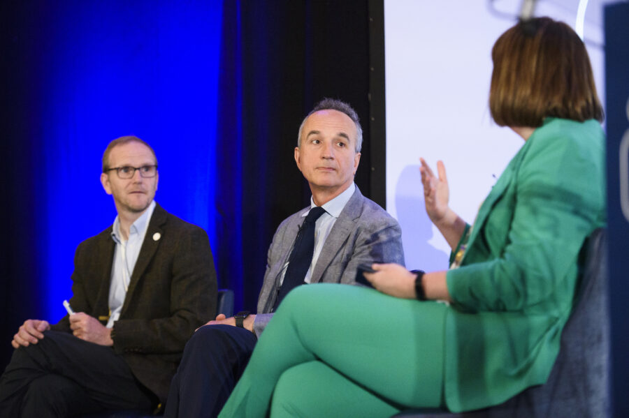 People speaking at family business conference