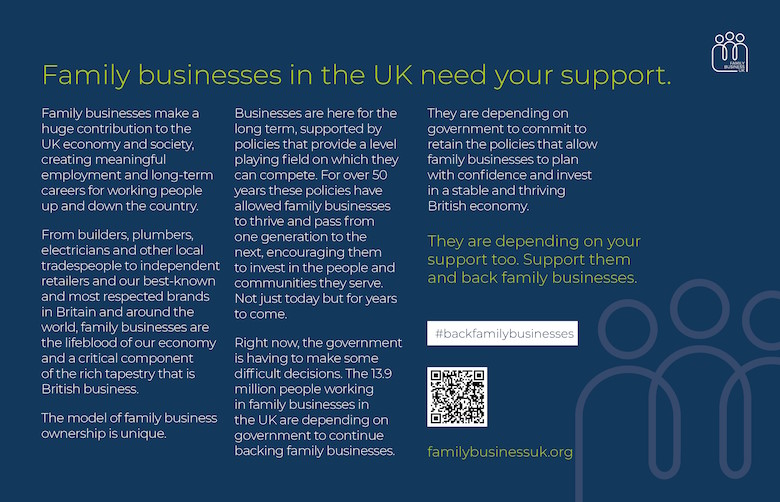 Family Businesses in the UK need your support